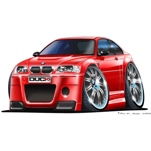 BMW E46 M3 CSL - Vinyl Wall Art Sticker - Red