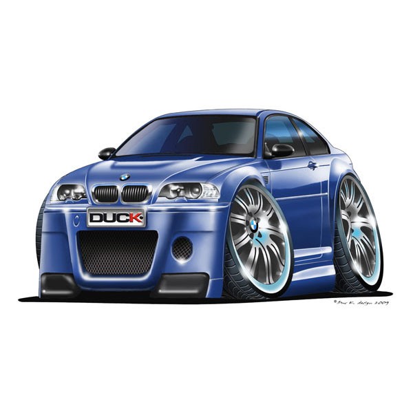 BMW E46 M3 CSL - Vinyl Wall Art Sticker - Blue