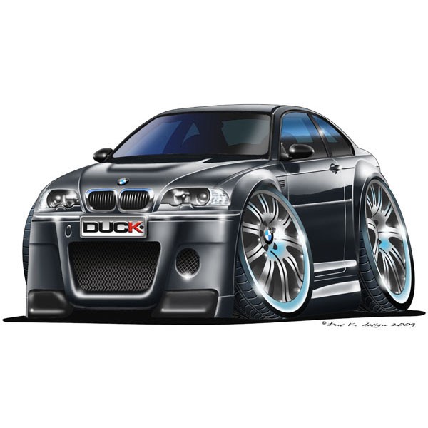 BMW E46 M3 CSL - Vinyl Wall Art Sticker - Black