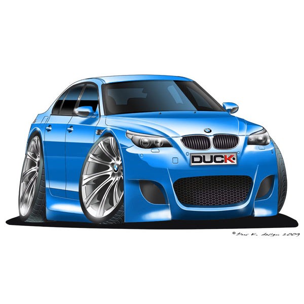 BMW E60 M5 - Vinyl Wall Art Sticker - Racing Blue