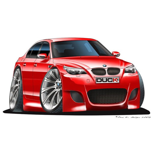 BMW E60 M5 - Vinyl Wall Art Sticker - Red