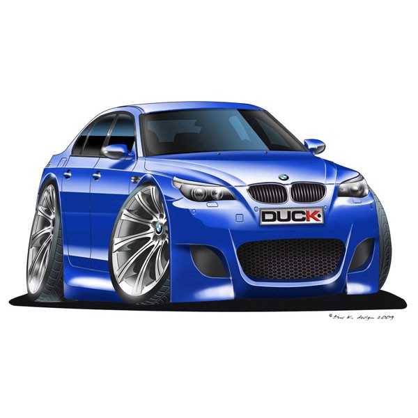 BMW E60 M5 - Vinyl Wall Art Sticker - Blue