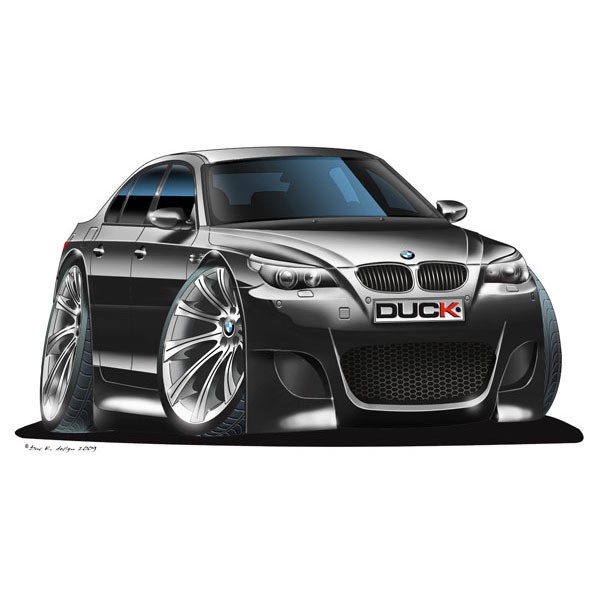 BMW E60 M5 - Vinyl Wall Art Sticker - Black
