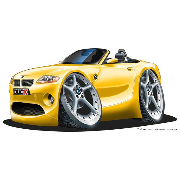 BMW Z4 - Vinyl Wall Art Sticker - Yellow