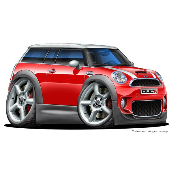 BMW Mini Clubman - Vinyl Wall Art Sticker - Red