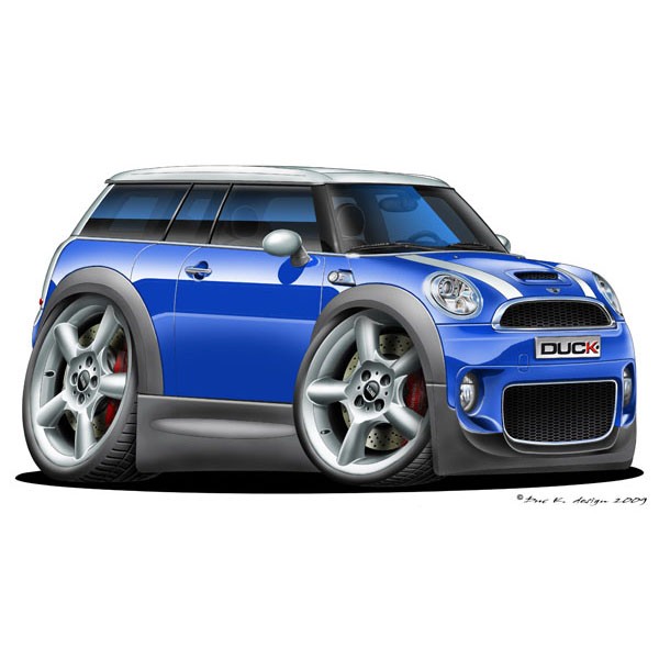 BMW Mini Clubman - Vinyl Wall Art Sticker - Blue