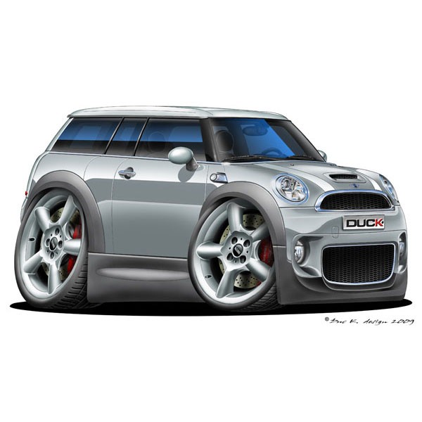 BMW Mini Clubman - Vinyl Wall Art Sticker - Silver