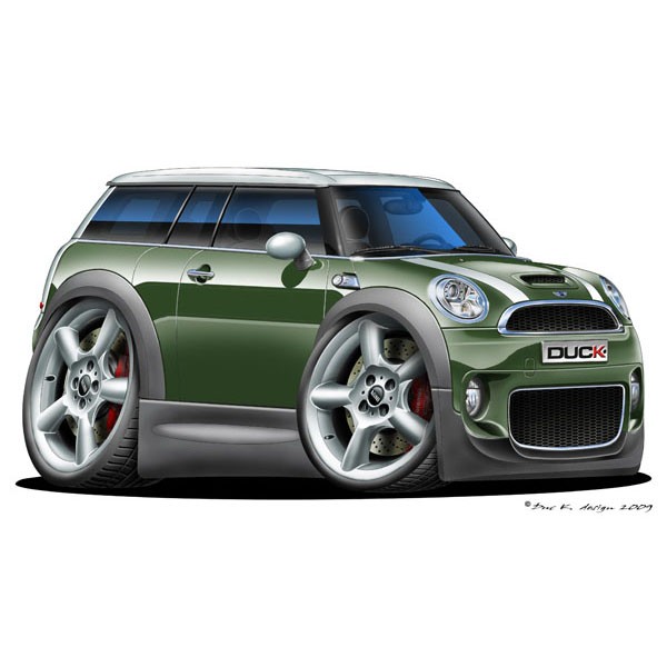 BMW Mini Clubman - Vinyl Wall Art Sticker - Green
