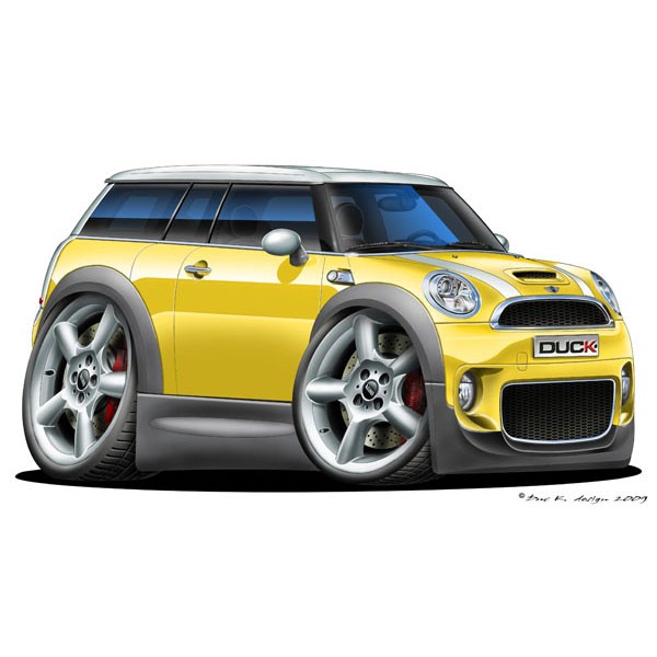 BMW Mini Clubman - Vinyl Wall Art Sticker - Yellow
