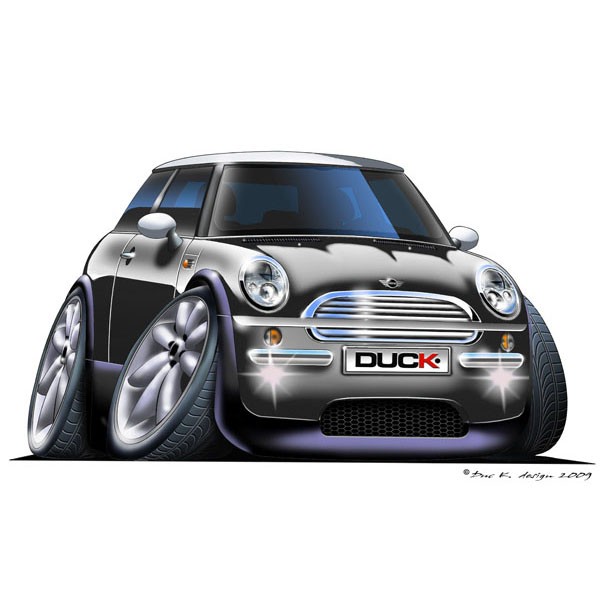 BMW Mini Cooper - Vinyl Wall Art Sticker - Black