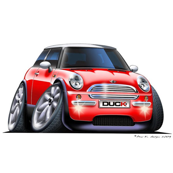 BMW Mini Cooper - Vinyl Wall Art Sticker - Red