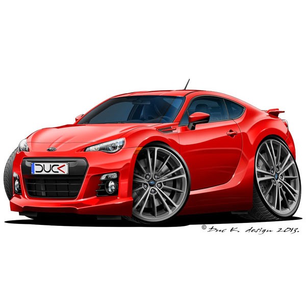 Subaru BRZ Coupe - Vinyl Wall Art Sticker - Red