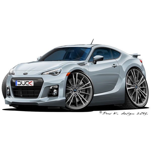Subaru BRZ Coupe - Vinyl Wall Art Sticker - Silver