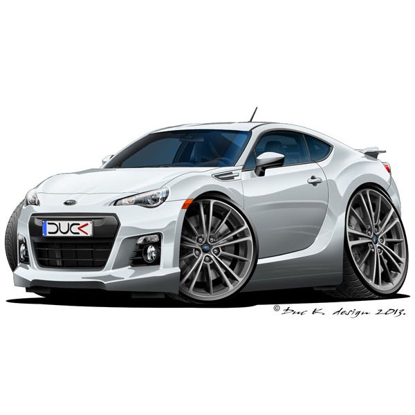 Subaru BRZ Coupe - Vinyl Wall Art Sticker - White