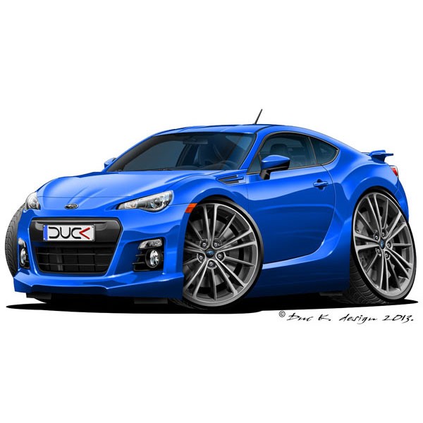 Subaru BRZ Coupe - Vinyl Wall Art Sticker - Blue