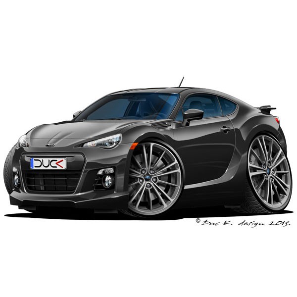 Subaru BRZ Coupe - Vinyl Wall Art Sticker - Black