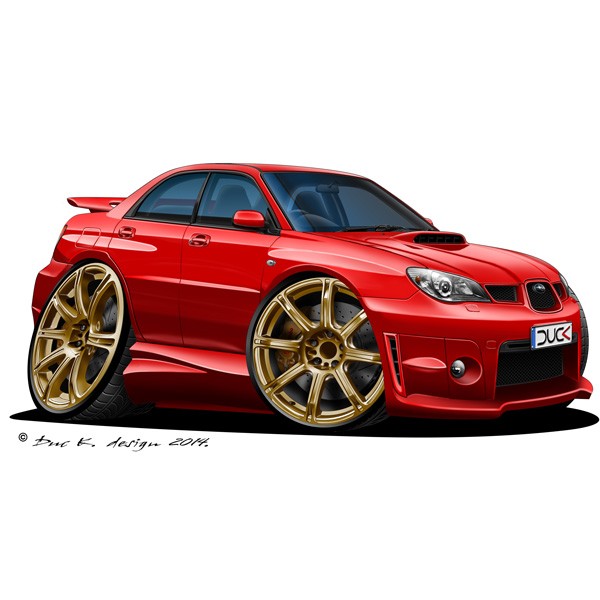 Subaru Impreza 2006+ - Vinyl Wall Art Sticker - Red