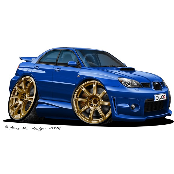 Subaru Impreza 2006+ - Vinyl Wall Art Sticker - Blue