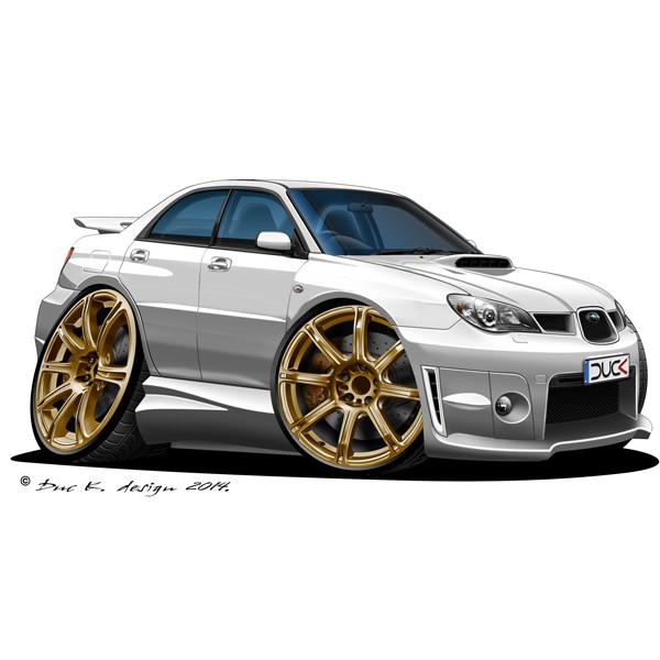 Subaru Impreza 2006+ - Vinyl Wall Art Sticker - White
