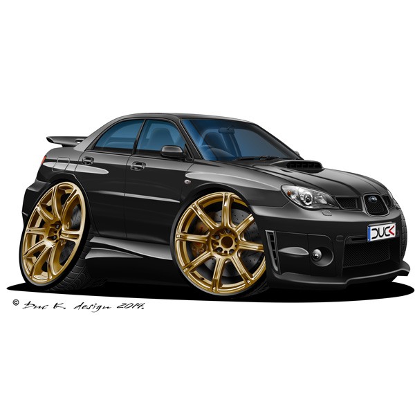 Subaru Impreza 2006+ - Vinyl Wall Art Sticker - Black