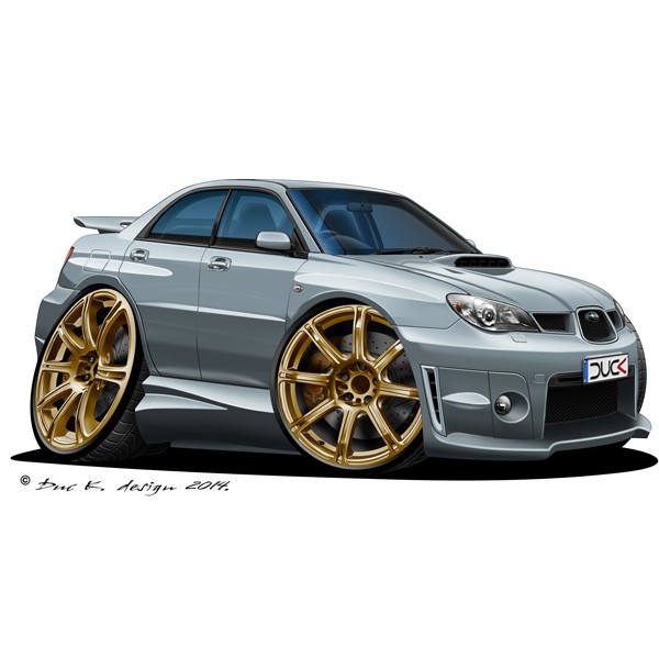 Subaru Impreza 2006+ - Vinyl Wall Art Sticker - Silver