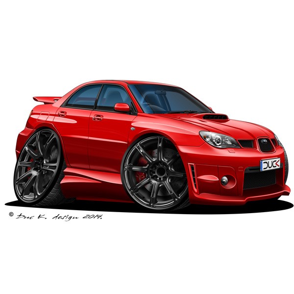 Subaru Impreza 2006+ (BK) - Vinyl Wall Art Sticker - Red