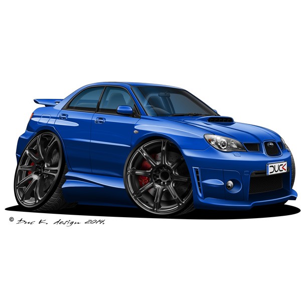 Subaru Impreza 2006+ (BK) - Vinyl Wall Art Sticker - Blue