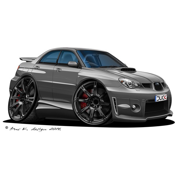 Subaru Impreza 2006+ (BK) - Vinyl Wall Art Sticker - Grey