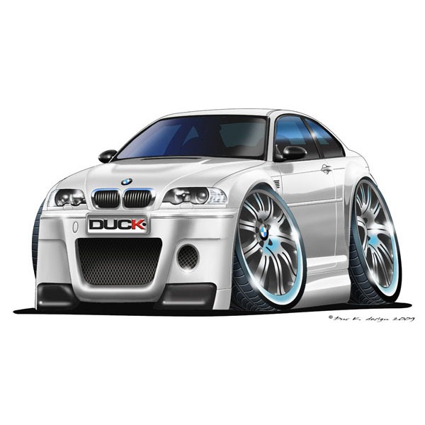 BMW E46 M3 CSL - Vinyl Wall Art Sticker - White