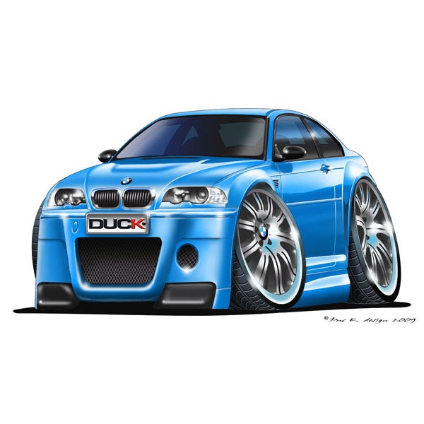BMW E46 M3 CSL - Vinyl Wall Art Sticker - Racing Blue
