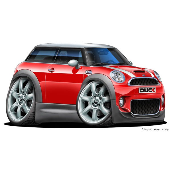 BMW Mini Cooper S - Vinyl Wall Art Sticker - Red
