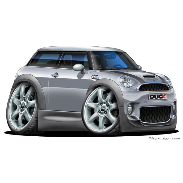 BMW Mini Cooper S - Vinyl Wall Art Sticker - Silver