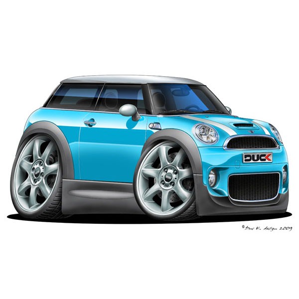 BMW Mini Cooper S - Vinyl Wall Art Sticker - E. Blue