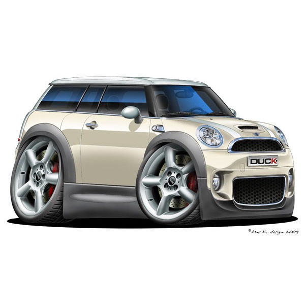 BMW Mini Clubman - Vinyl Wall Art Sticker - White