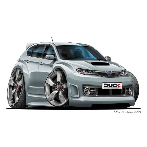 Subaru Impreza 2008 - Vinyl Wall Art Sticker - Silver