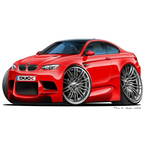 BMW E93 M3 Coupe - Vinyl Wall Art Sticker - Red