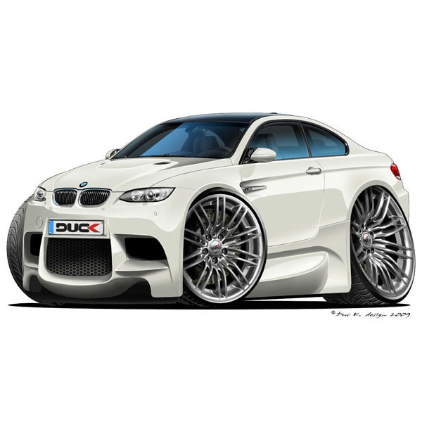 BMW E93 M3 Coupe - Vinyl Wall Art Sticker - White