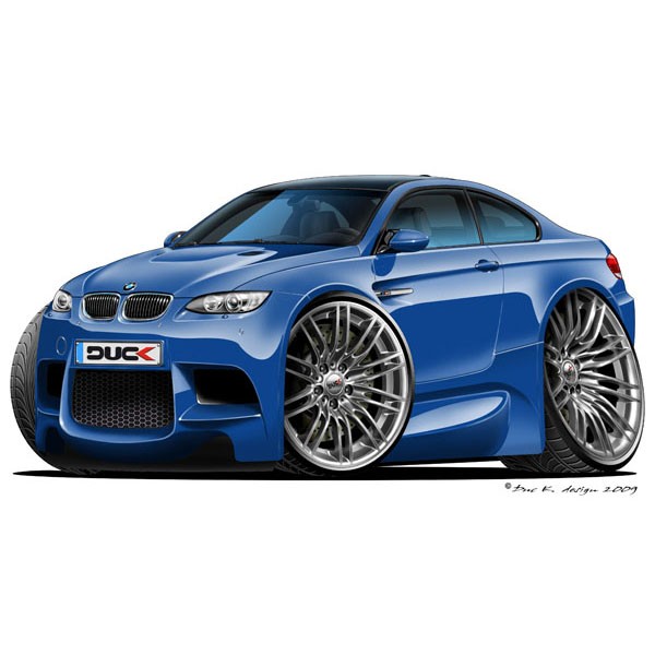 BMW E93 M3 Coupe - Vinyl Wall Art Sticker - Blue