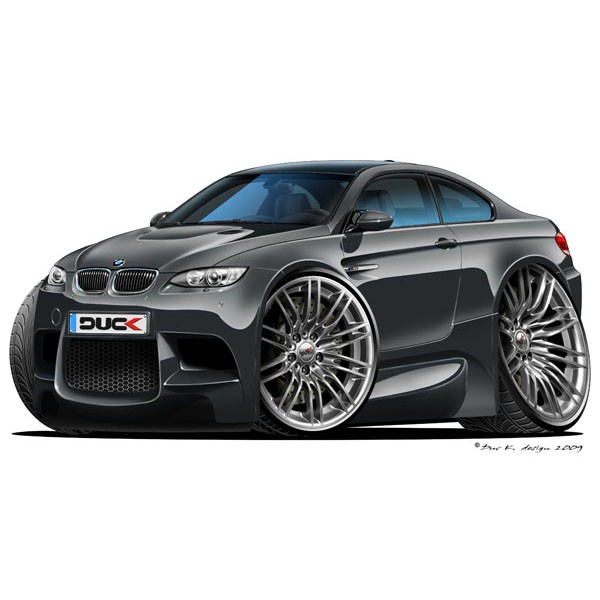 BMW E93 M3 Coupe - Vinyl Wall Art Sticker - Black