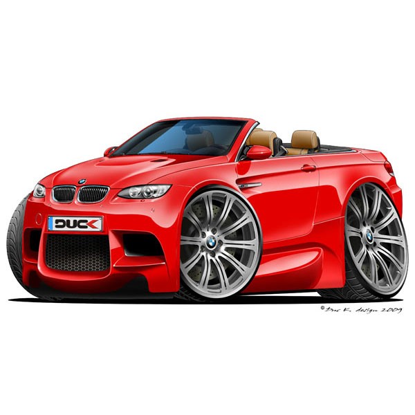 BMW E93 M3 Cabriolet - Vinyl Wall Art Sticker - Red