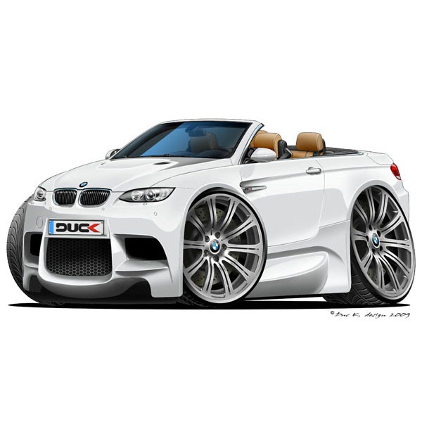 BMW E93 M3 Cabriolet - Vinyl Wall Art Sticker - White
