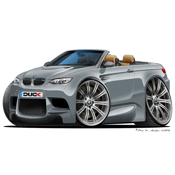 BMW E93 M3 Cabriolet - Vinyl Wall Art Sticker - Grey