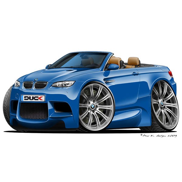 BMW E93 M3 Cabriolet - Vinyl Wall Art Sticker - Blue