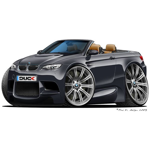 BMW E93 M3 Cabriolet - Vinyl Wall Art Sticker - Black