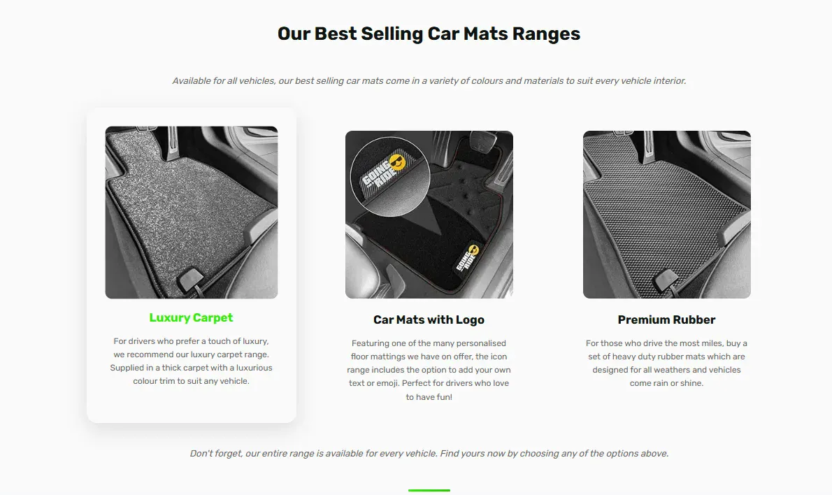 Our Best Selling Car Mats