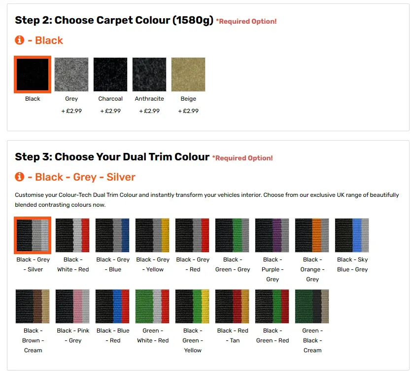 Colour Selection Interface